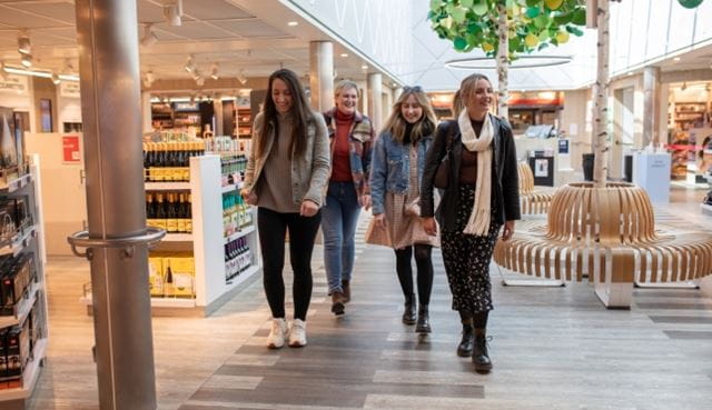 Group onboard DFDS duty free shopping
